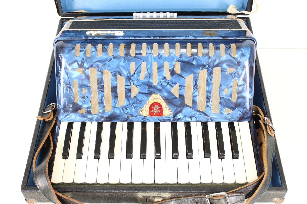 トンボ/TOMBO アコーディオン No.211 30鍵 青 レトロ