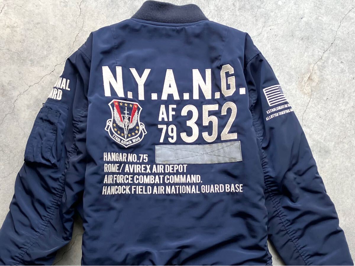 AVIREX AIR NATIONALGUARD フライトジャケットNYANG AVIREX AIR NATIONALGUARD フライトジャケットNYANG（XL