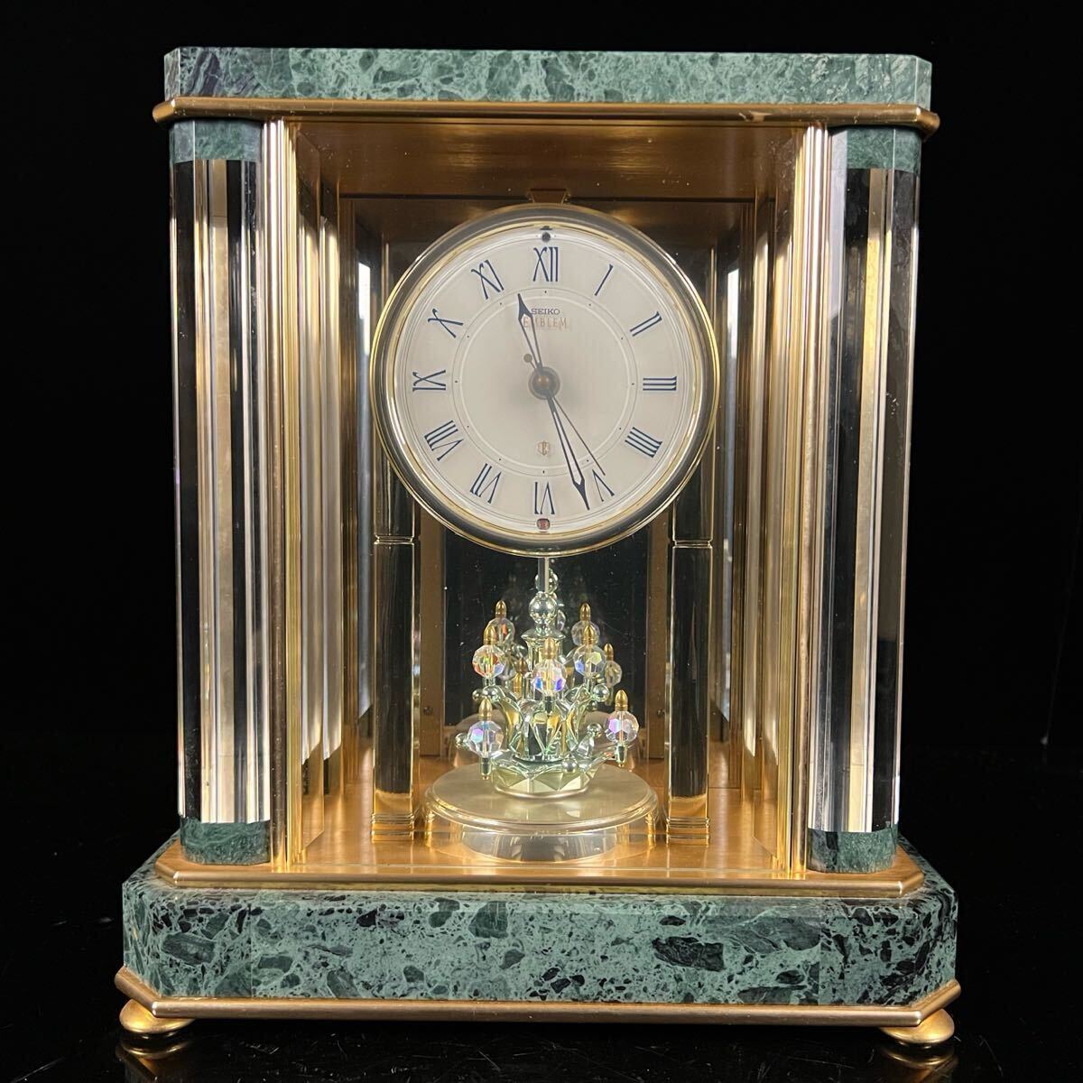 SEIKO セイコー　内閣総理大臣 電波時計 寄木細工 HW927B 値下げ中】SEIKO 電波時計 HW927B 寄木細工 - メルカリ