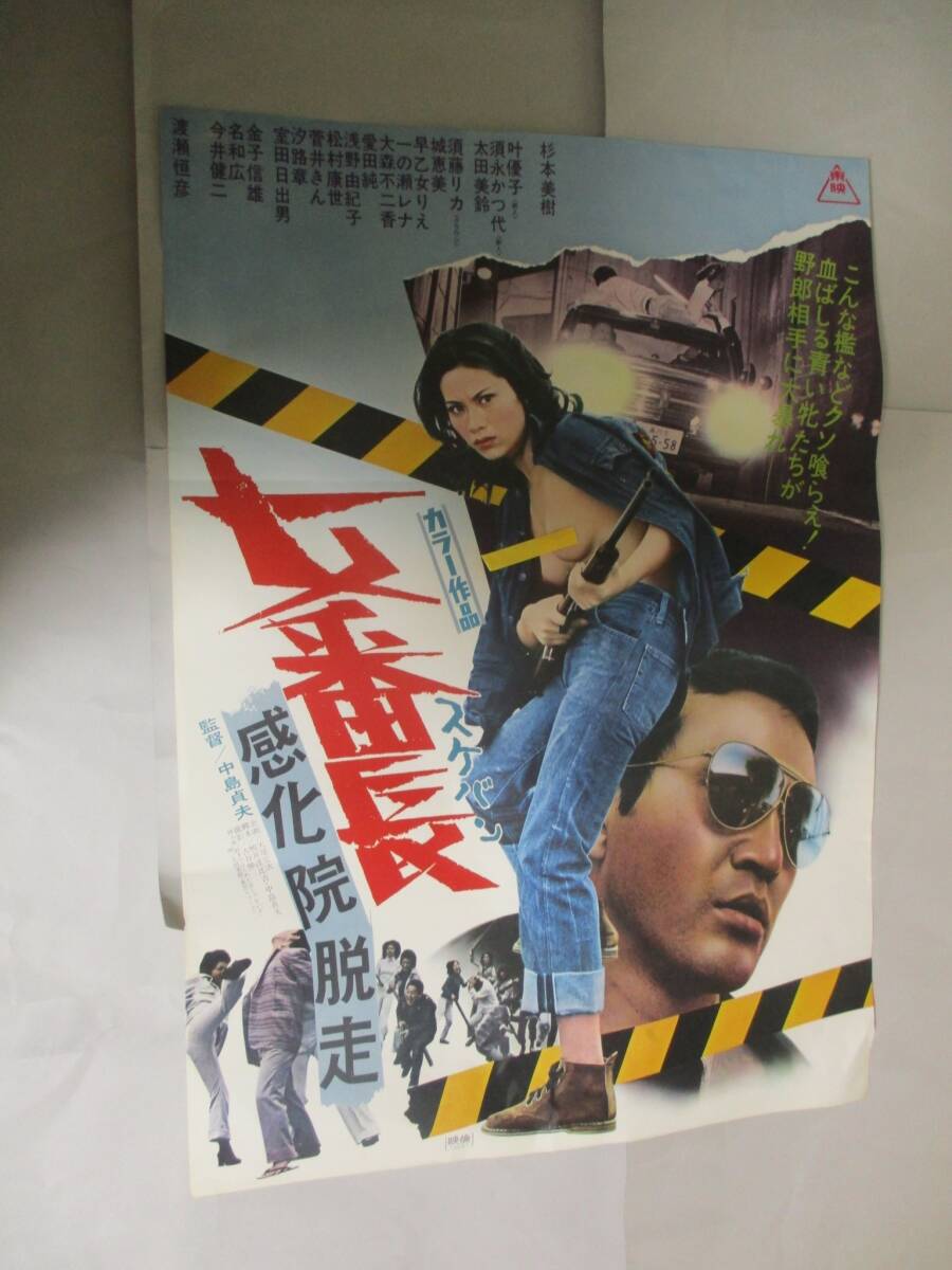 古い映画ポスター(立看板)「温泉すっぽん芸者」 杉本美樹
