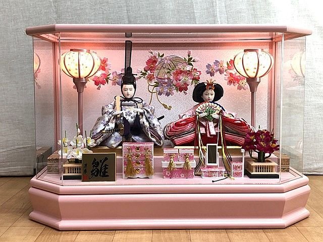 江黒亮聲(亮声)加美雛人形(共箱)一刀彫 飛騨高山 伝統工芸