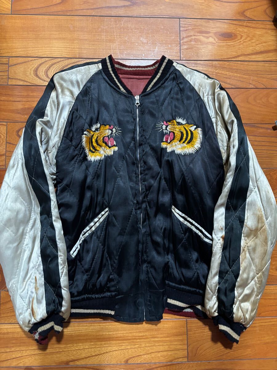 50s 60s オリジナル スカジャン スーベニアジャケット ビンテージ ベロア ベロア スカジャン スーベニアジャケット トラックジャケット