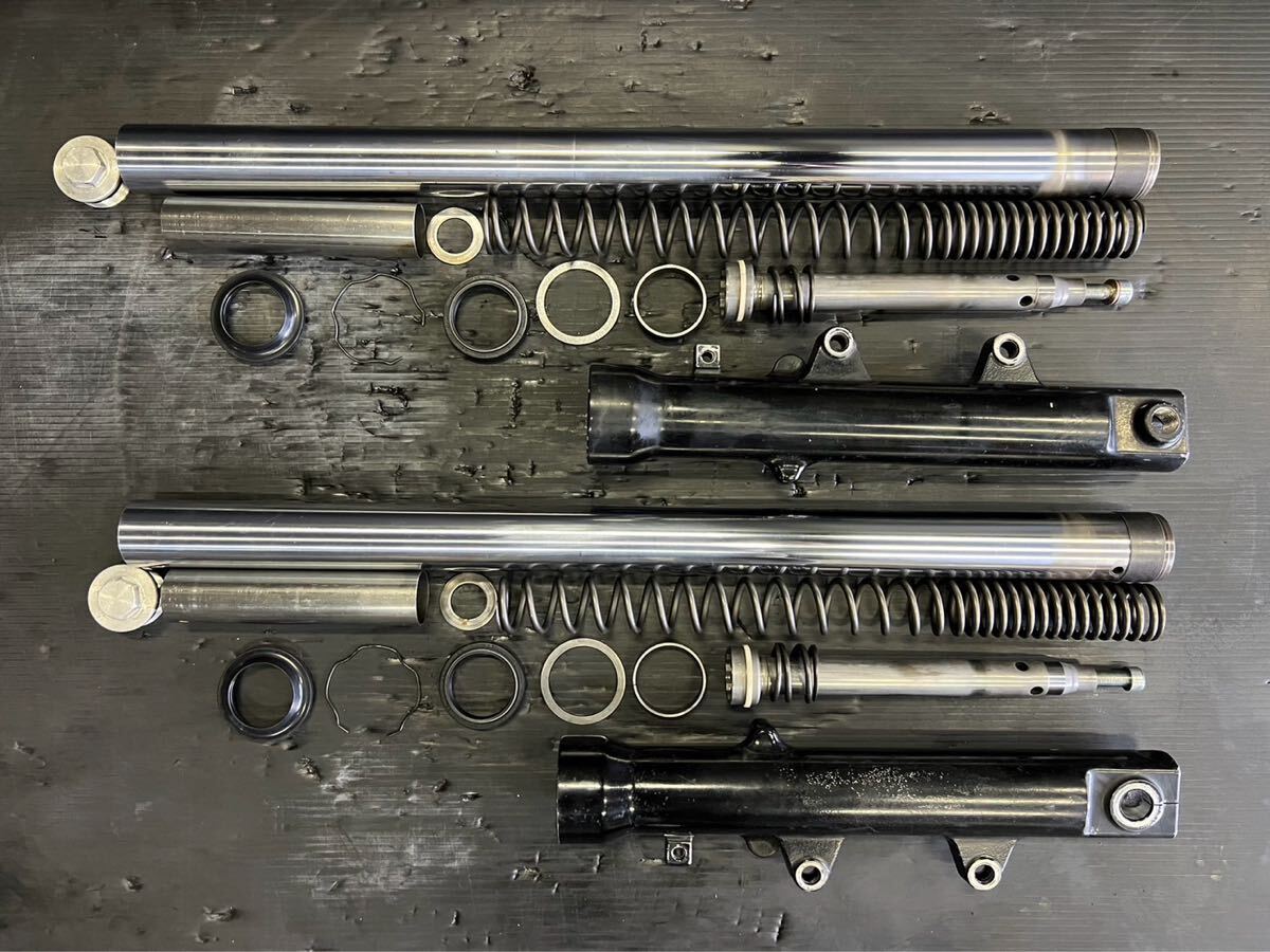 VT250(MC08)用タンク、フォークセット MC08 純正 フロントフォークOHセット 12点 VT250F ブッシュ無 サス