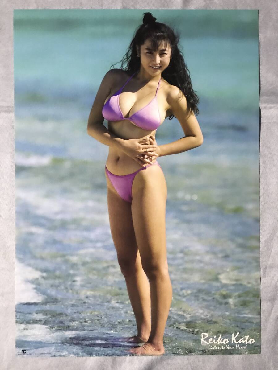 新品】かとうれいこ Listen to Your Heart 水着ポスター 未使用