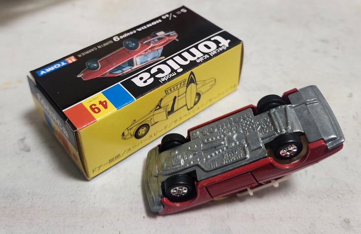 黒箱トミカ HONDA クーペ9 サーフィンキャリア トミカ ホンダ クーペ9