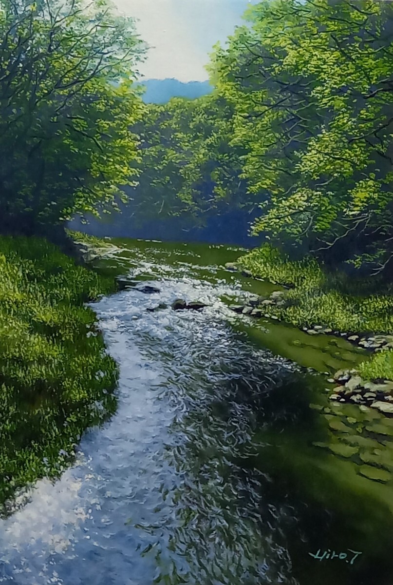 川島孝之 油彩 F6号 「富士 忍野」 真作 リアリズム 傑作風景画 の落札