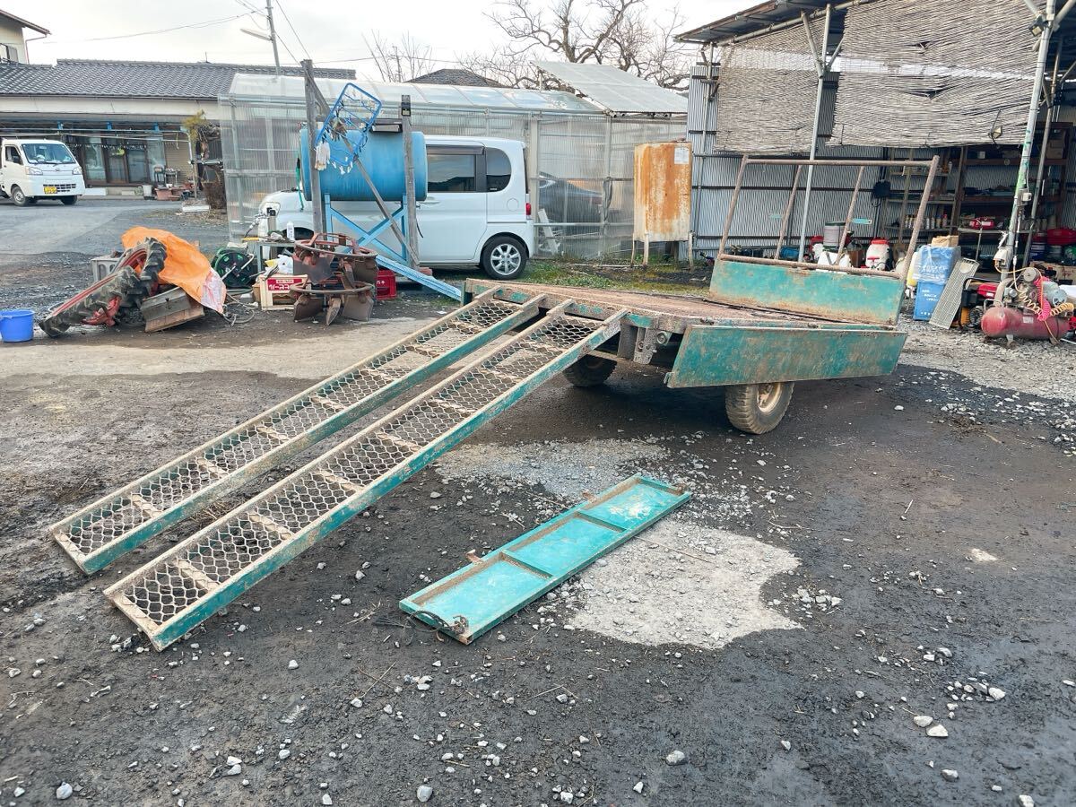 農業用運搬トレーラー 牽引式 荷台付き サマーセール】 茨城 トレーラー 農業用 牽引 運搬 荷台 台車 テーラー