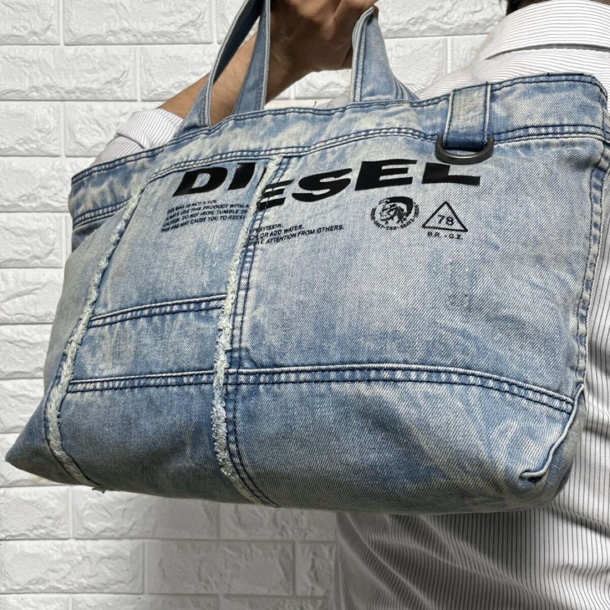 新品】正規 新品 DIESEL ディーゼル トートバッグ デニム メンズの落札 