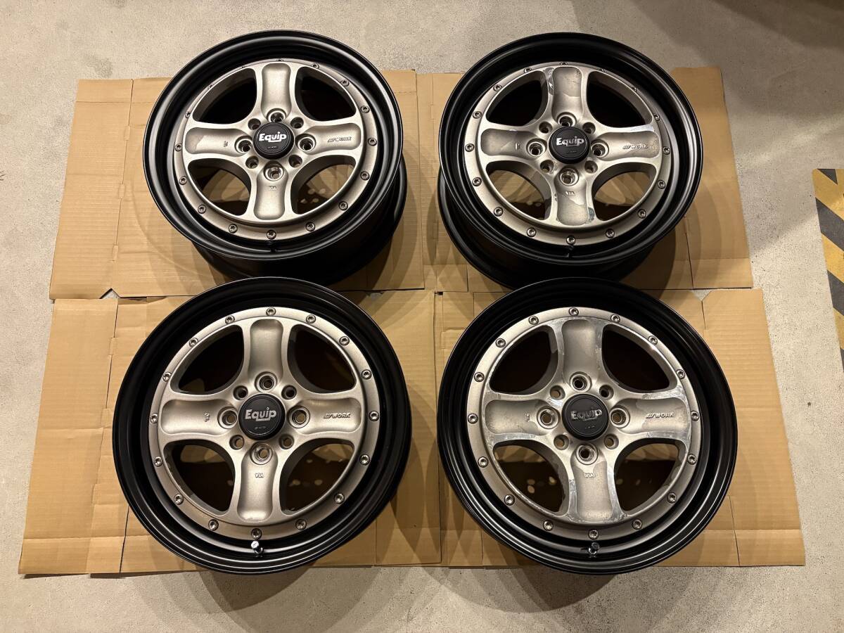 ワーク エクイップ03 風 アルミ ホイール 15インチ 8J +25 4H PCD100
