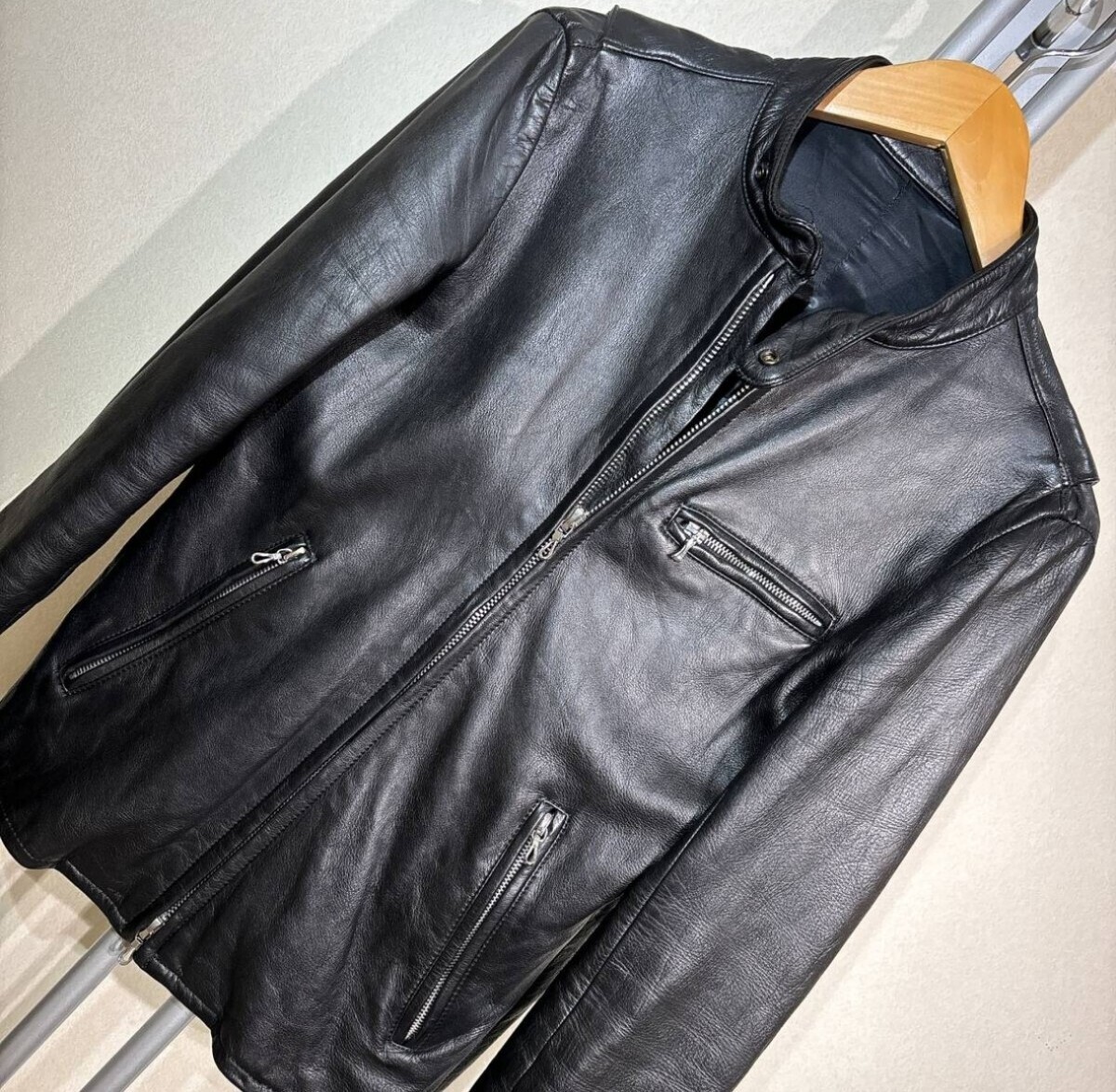 17-18A/W 【リチウムオム】ラムレザー ダブル ライダース ジャケット