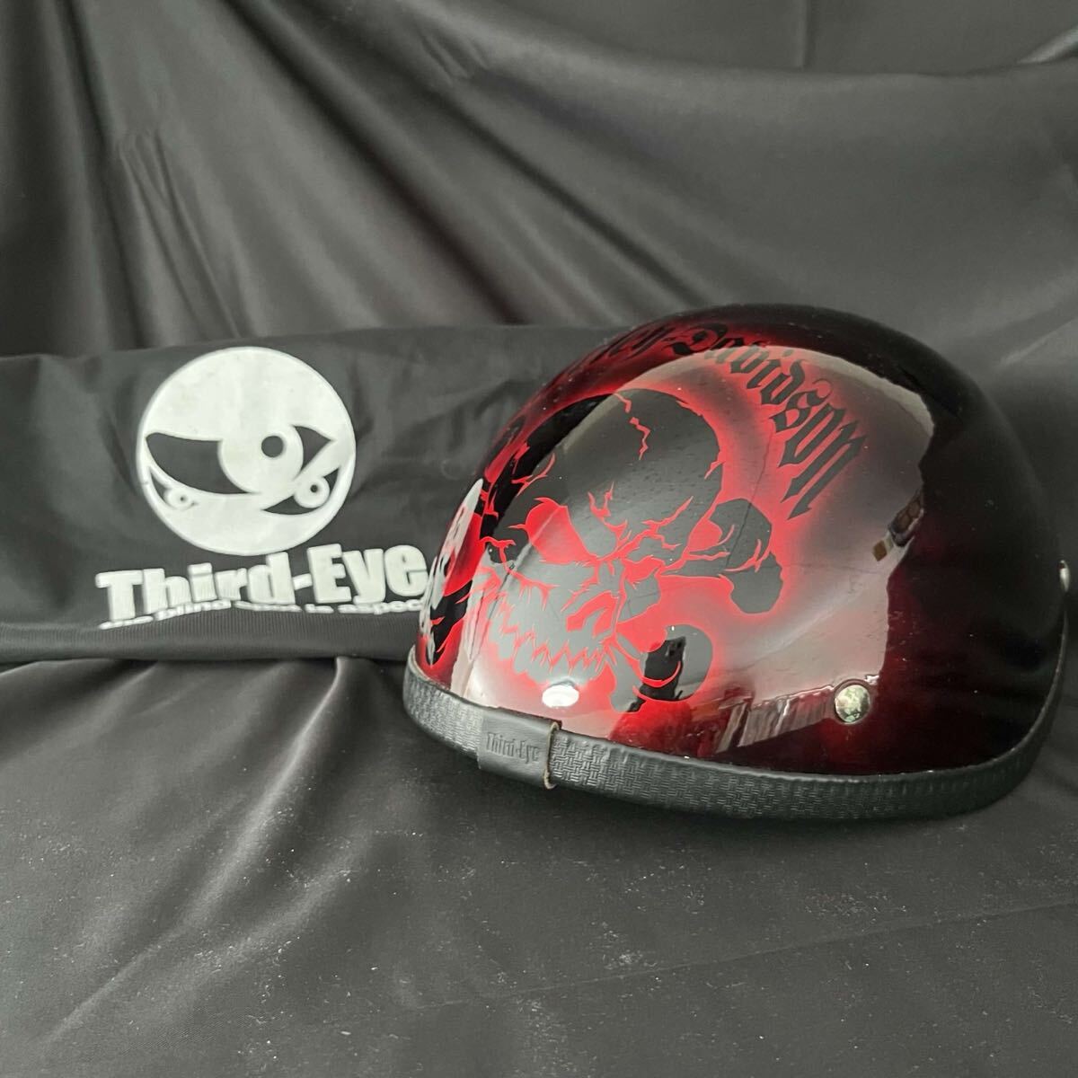 19-2257【中古】Third-Eye サードアイ ヘルメット ハーフキャップ