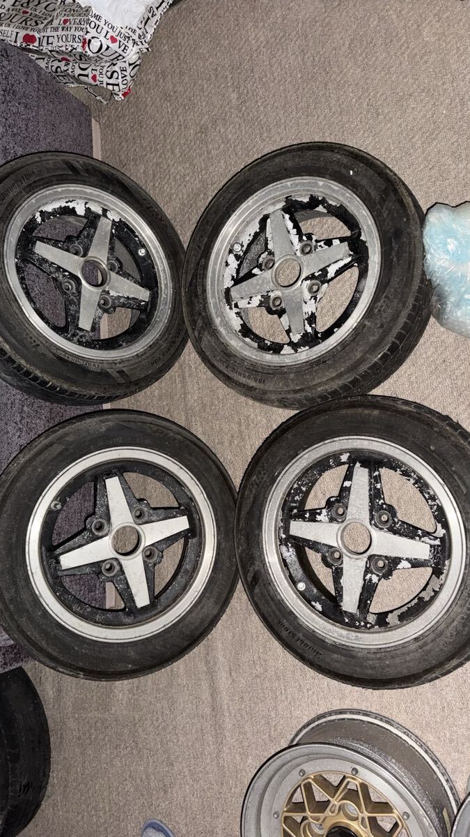 当時物 旧車 ホイール 14インチ4穴 PCD114.3（検 テクノレーシング SSR