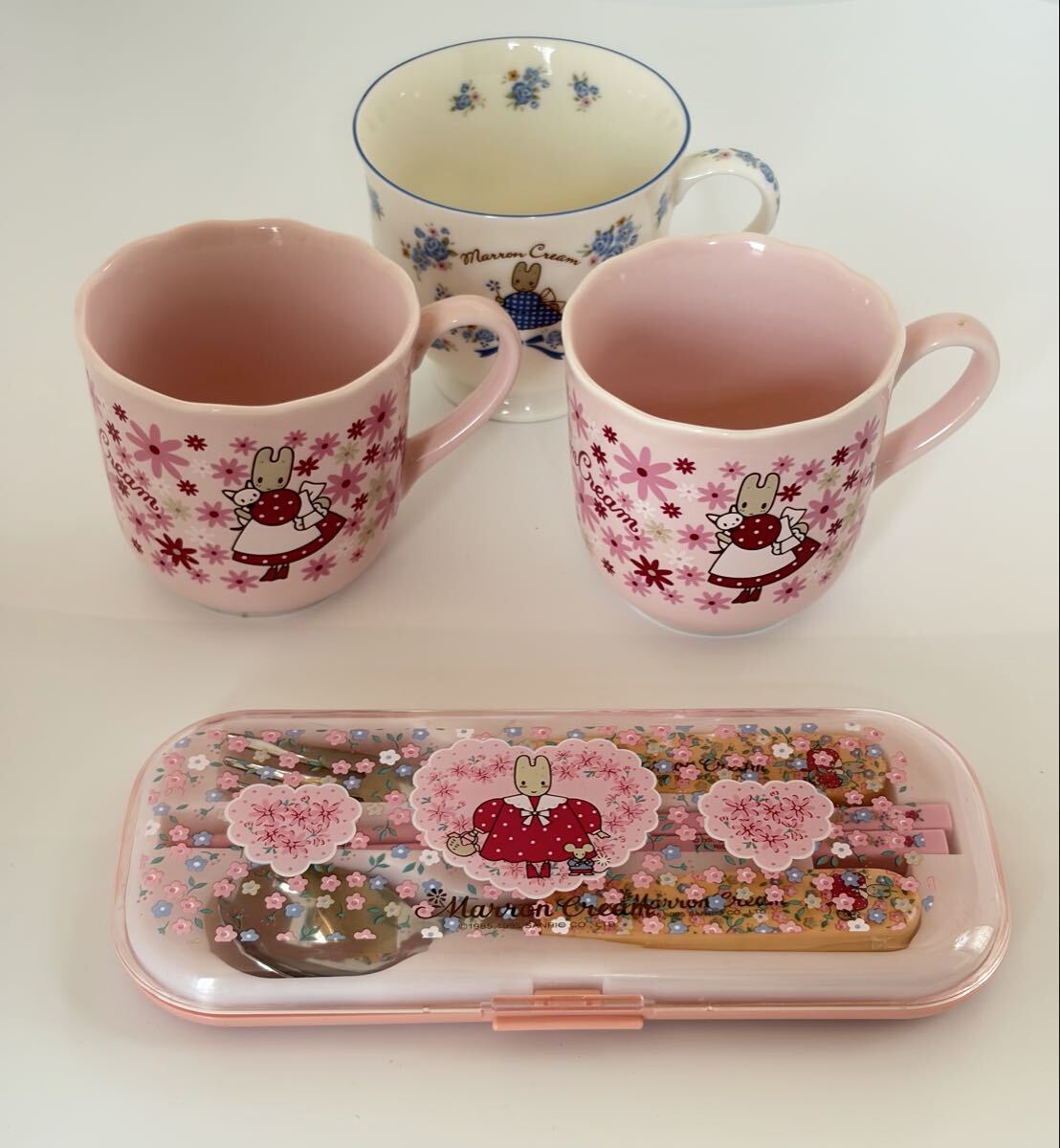 ♡値下げ中♡希少!レア！サンリオるるる学園マグカップ昭和平成レトロピンク 新品】マロンクリーム マグカップ サンリオ 1996 うさぎ 昭和レトロの