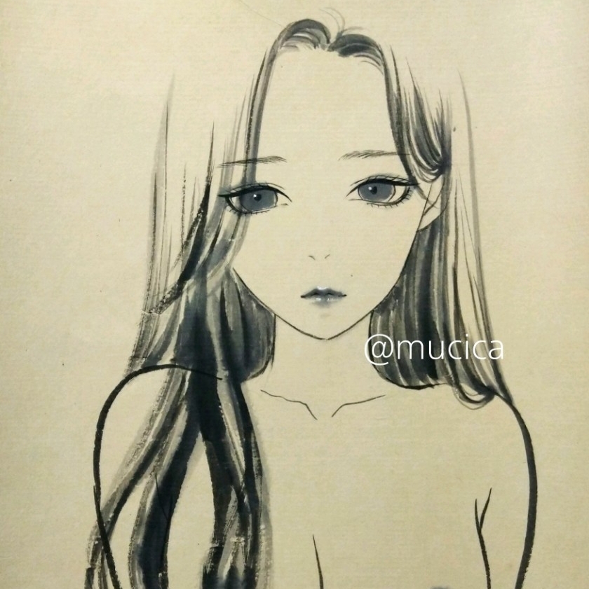 目立った傷や汚れなし】肉筆原画 手描きイラスト オリジナル 美人画