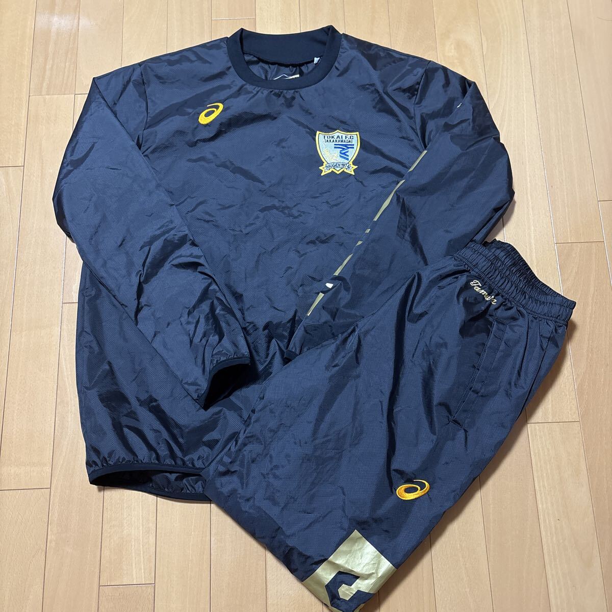帝京サッカージャージ　上下セット 中古】◎1290K/帝京高校 サッカー部 ジャージ上下セット サイズXO