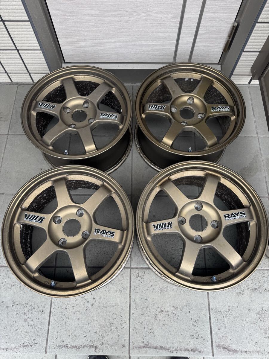 絶版サイズ 1本 希少 レイズ RAYS VOLK RACING TE37 14インチ6.5J+15