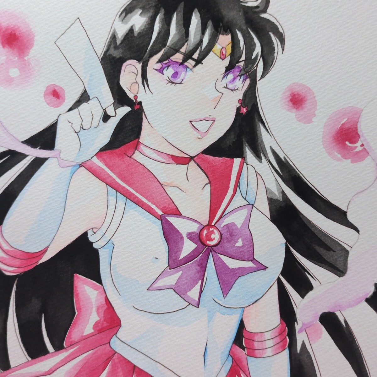 新品】同人手描きイラスト☆セーラーマーズ：火野レイ 「ポジティブ
