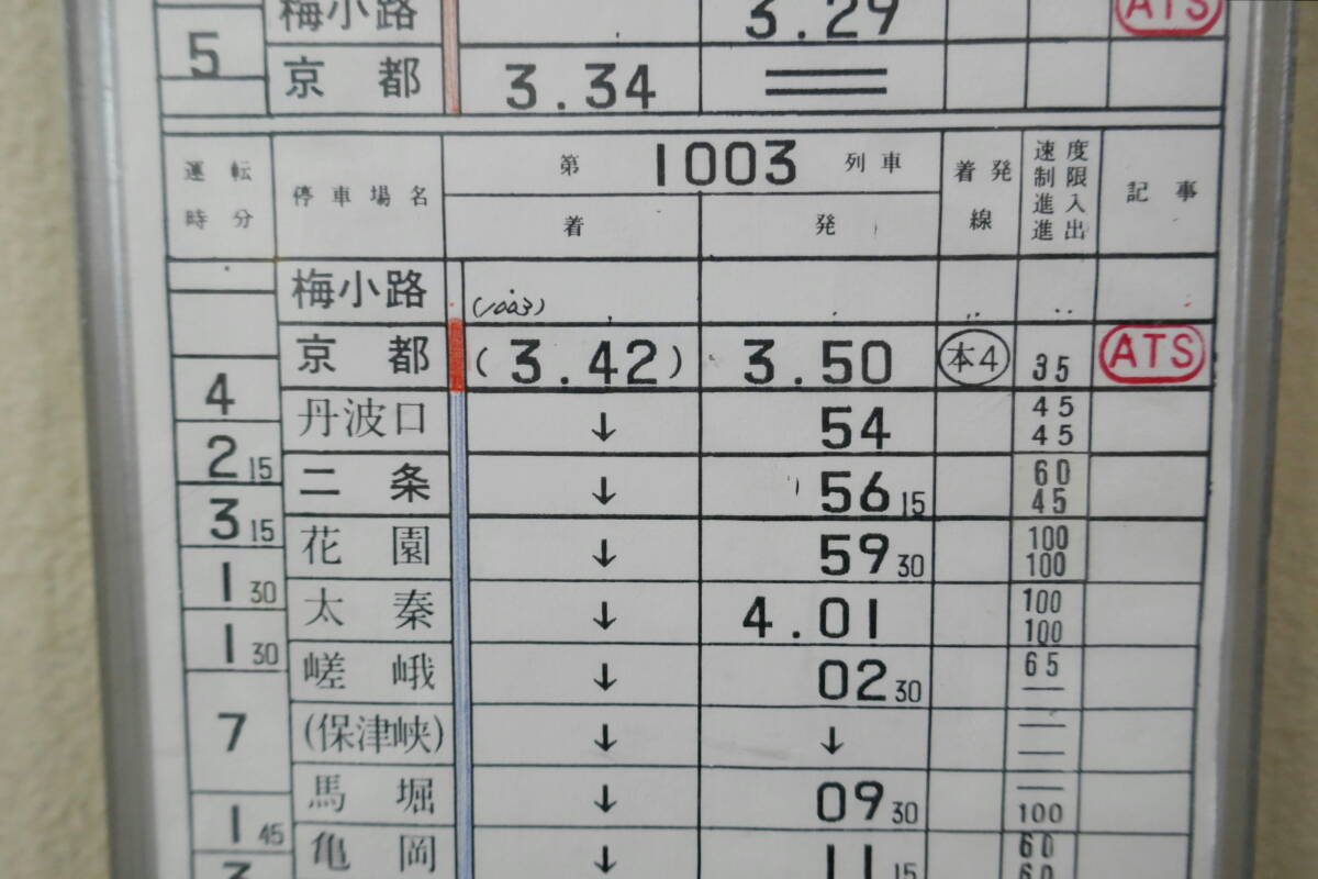 中古】JR西日本 福知山運転所 運転時刻表(現行スタフ)②の落札情報詳細