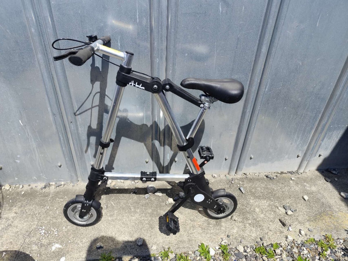 中古】最小軽量折りたたみ自転車 折り畳み自転車 A-bike 8インチ美品の