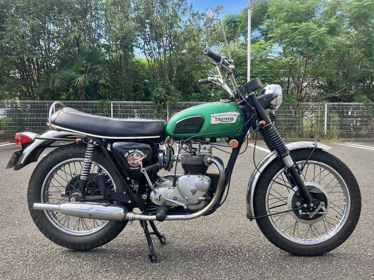 ビンテージ・バイク・オートバイ車体】1969年 トライアンフ TR25W 当時 