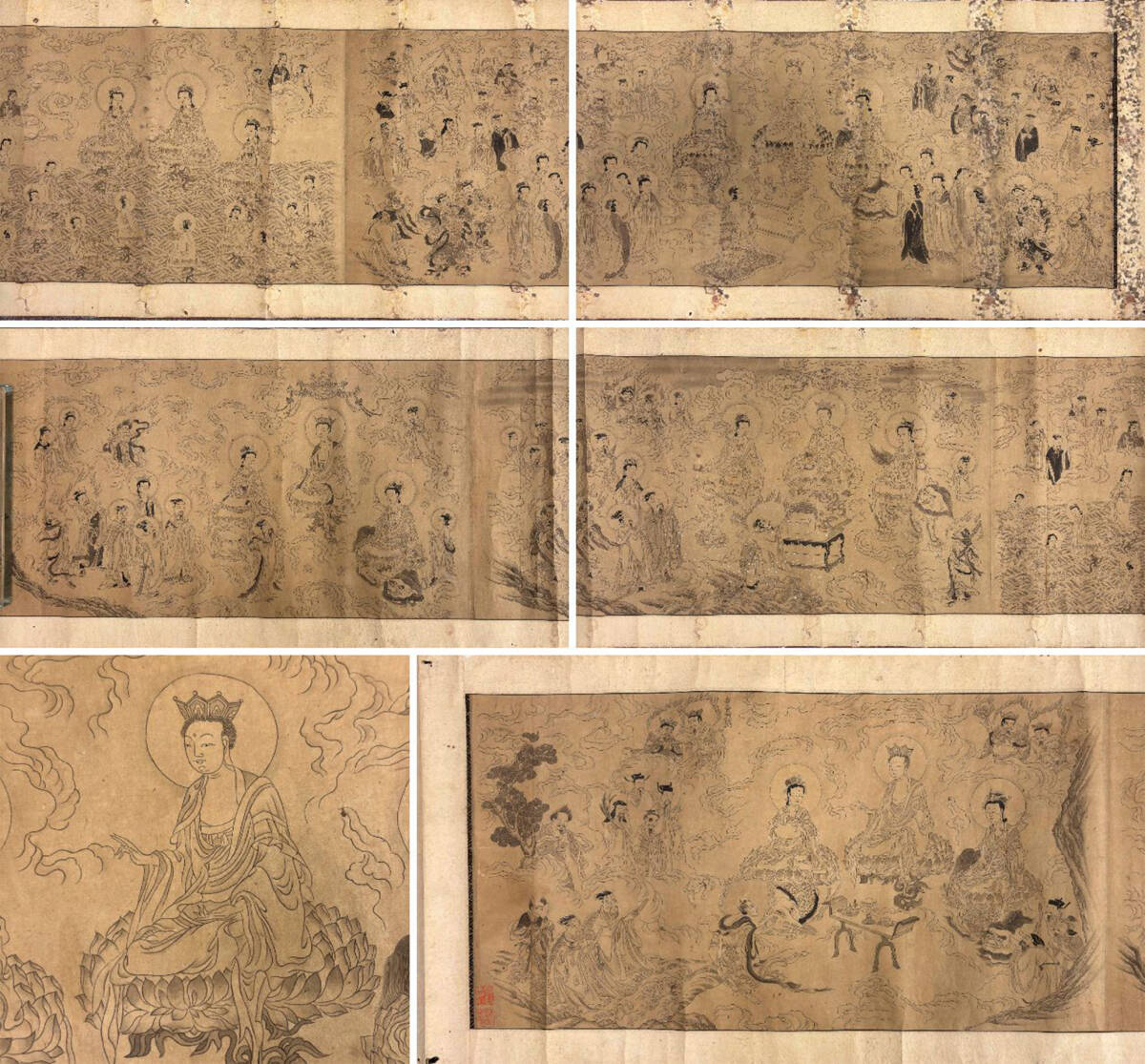 古美術品】CG038 時代物 金具打朱塗春日卓・朱漆春日卓・朱漆香炉台