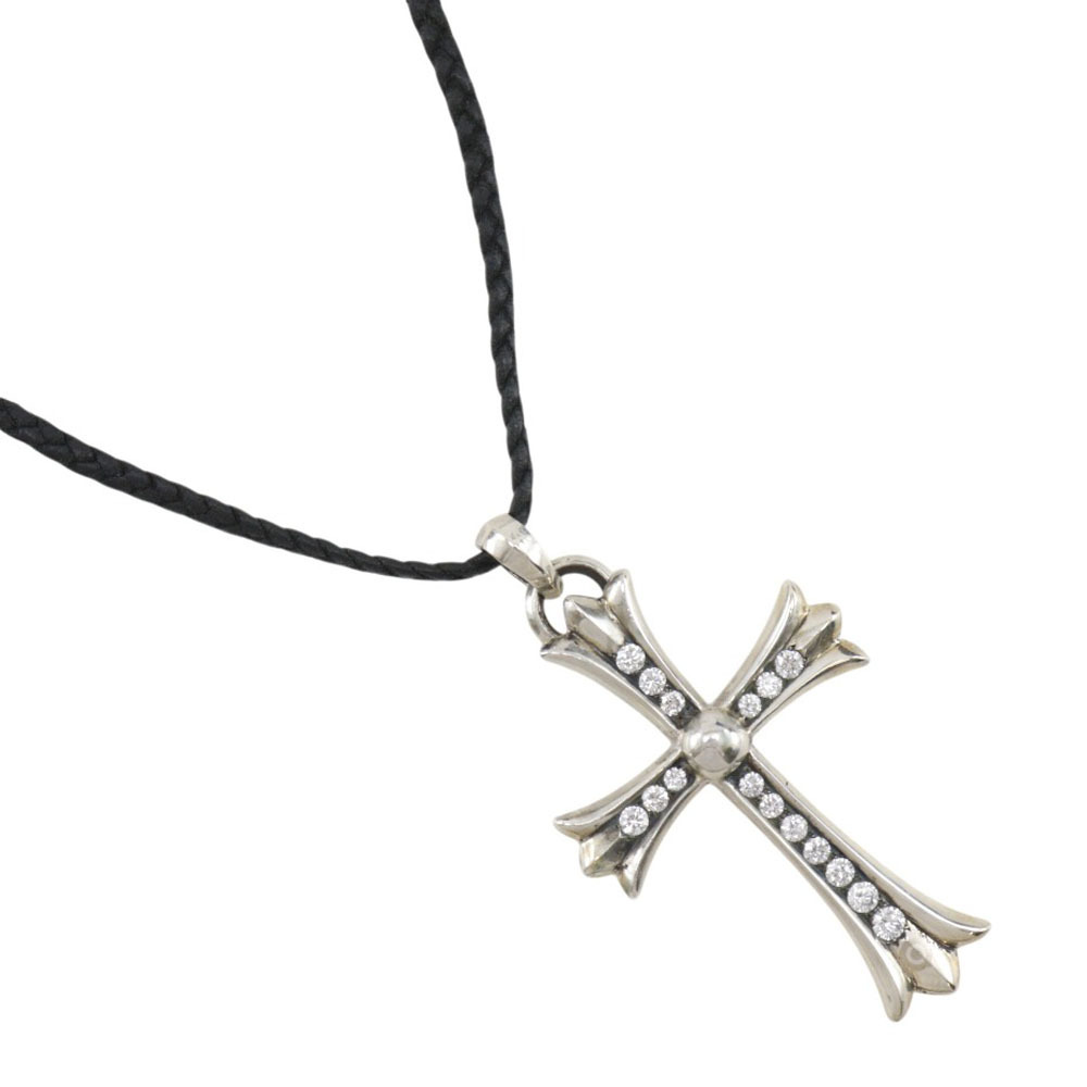 やや傷や汚れあり】Chrome Hearts 22k スモール CH クロス パヴェ