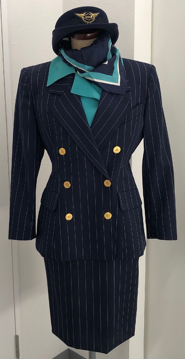 新品】新品 Jun ashida 8代目 CAエプロン グリーン×ホワイト 全日空