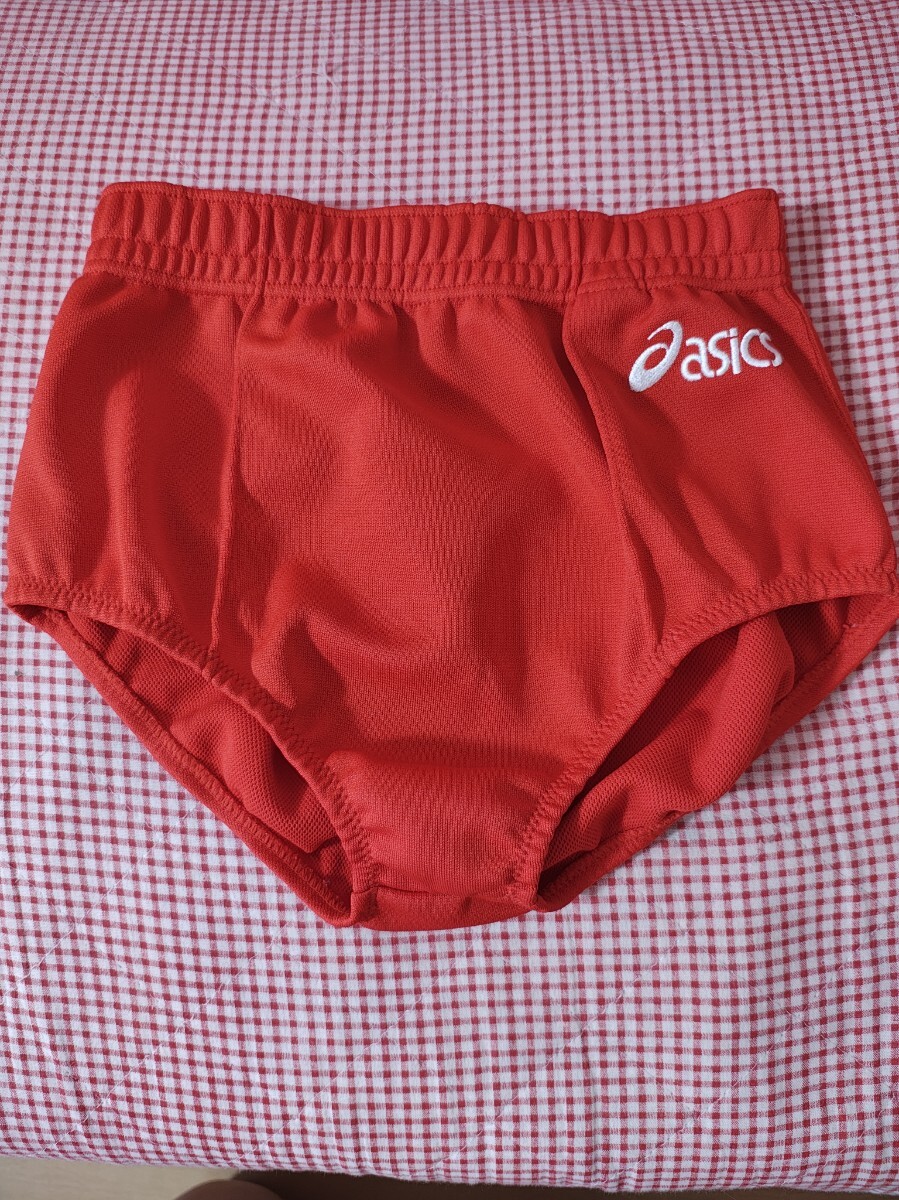 asics バレーボール　ブルマー　レッド Mサイズ パンツ　激レア品　未使用 体育・スポーツ全集6 バレーボール ブルマ27枚 短パン 体操服 バスケ
