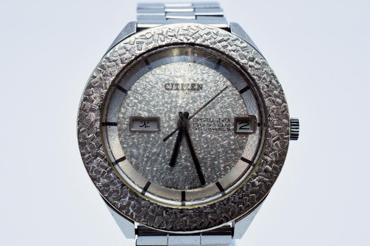CITIZEN 電波時計 パルミューズ M486 クリスタル回転飾り・飾り振子付