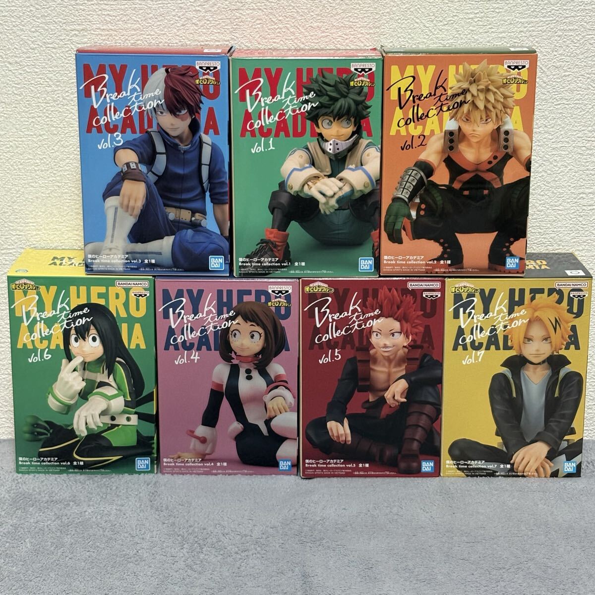 新品】【7点セット】爆豪勝己 B賞 BIGクロス 切島鋭児郎 緑谷出久 ミニ 