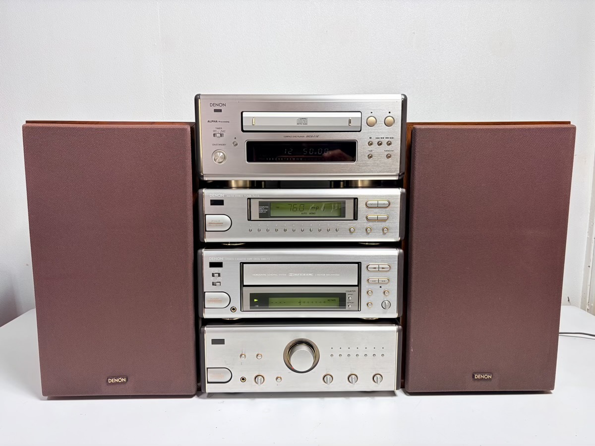 昭和レトロ DENON ミニコンポ USC-555 USC-555 CDのみ不良 状態きれい