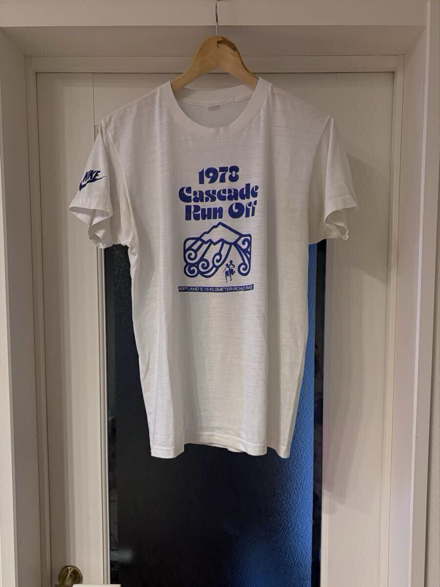 NIKE CASCADE RUN OFF 幻 ビンテージ ナイキ 芸者 浮世絵 Tシャツ 古着 