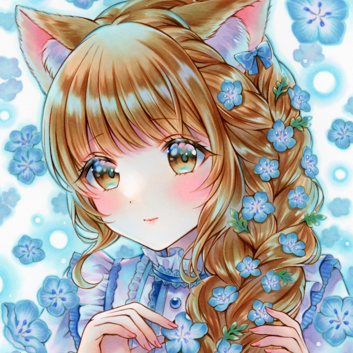 新品】手描きオリジナルイラスト◇ケモノ◇メスケモ◇ケモ娘◇妖狐
