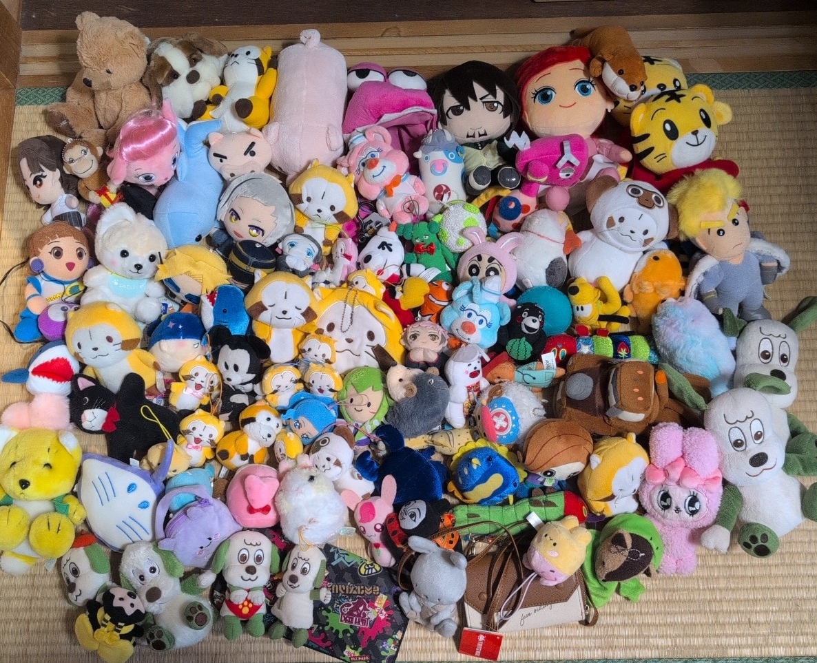 超お買い得！大人気☆ アミューズメント景品 ぬいぐるみまとめ売り アミューズメント景品☆豆しば三兄弟 まさお BIGぬいぐるみ 秋田犬の