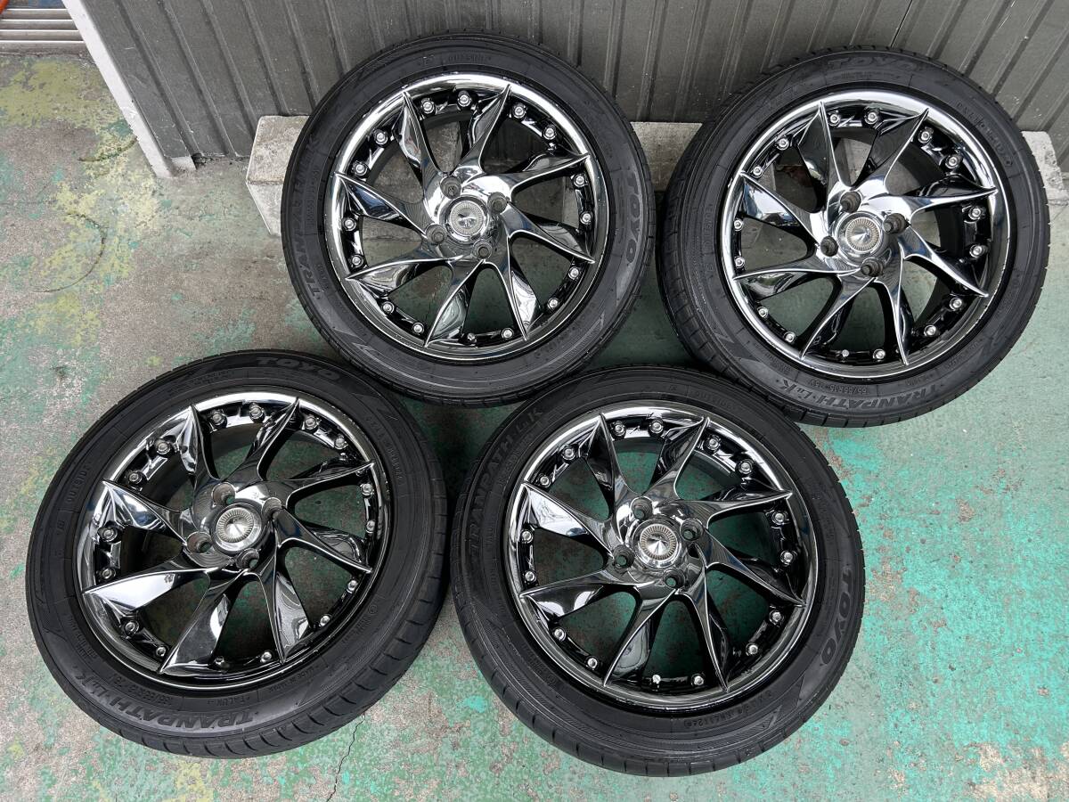 ☆RAYS製 Griffony メッキ系 15インチ 4穴 ☆15in 5.5J OFF+45 PCD100