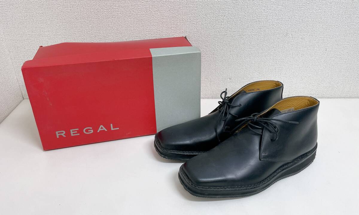 中古】【即決 美品】REGAL リーガル デッキシューズ サイズ25 ブラウン