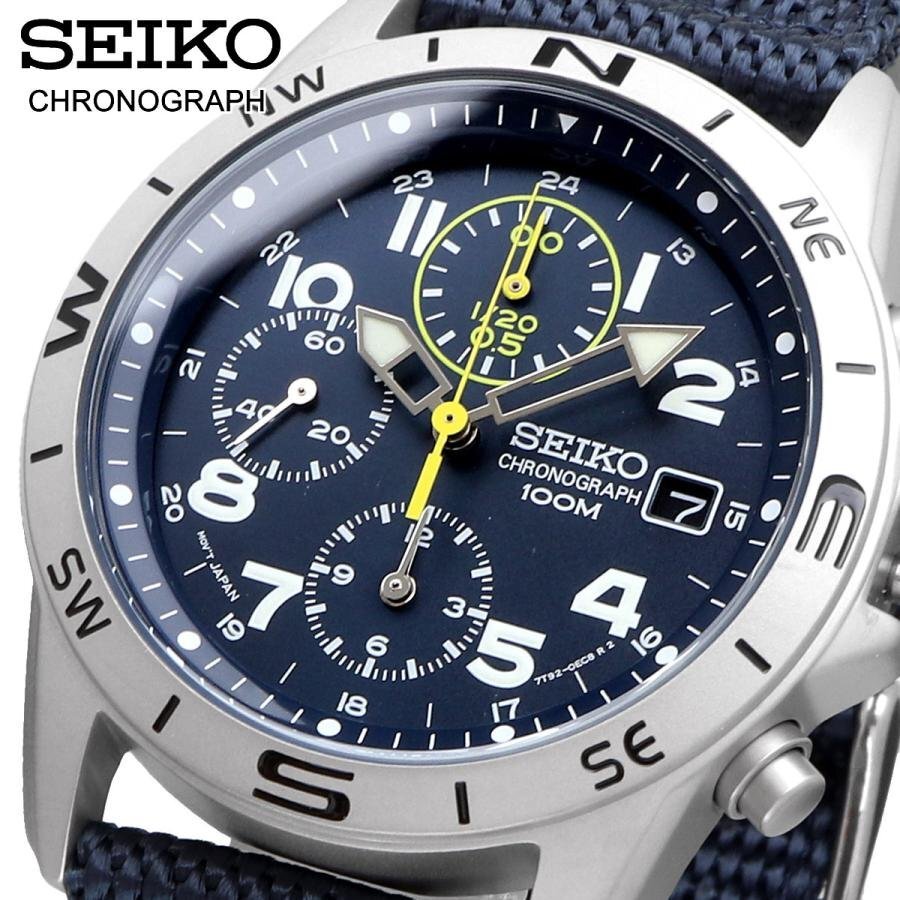 SEIKO クロノグラフ 美品 中古】SEIKO ミリタリークロノグラフ 7T32-7E70！nonnative セイコー
