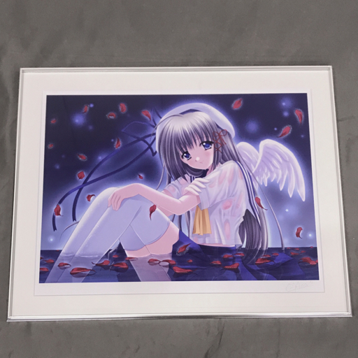 中古】西又葵 ミクスドメディア「BLUE ANGEL」 直筆サイン入り 検 版画