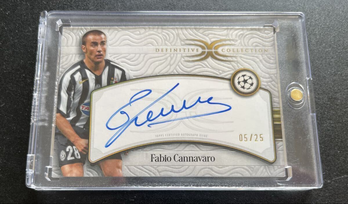 ワールドカップ優勝ファビオ・カンナバーロ  イタリア代表  直筆サイン入りフォト 2002 PANINI WORLD CUP #80 イタリア代表 パルマ ファビオ