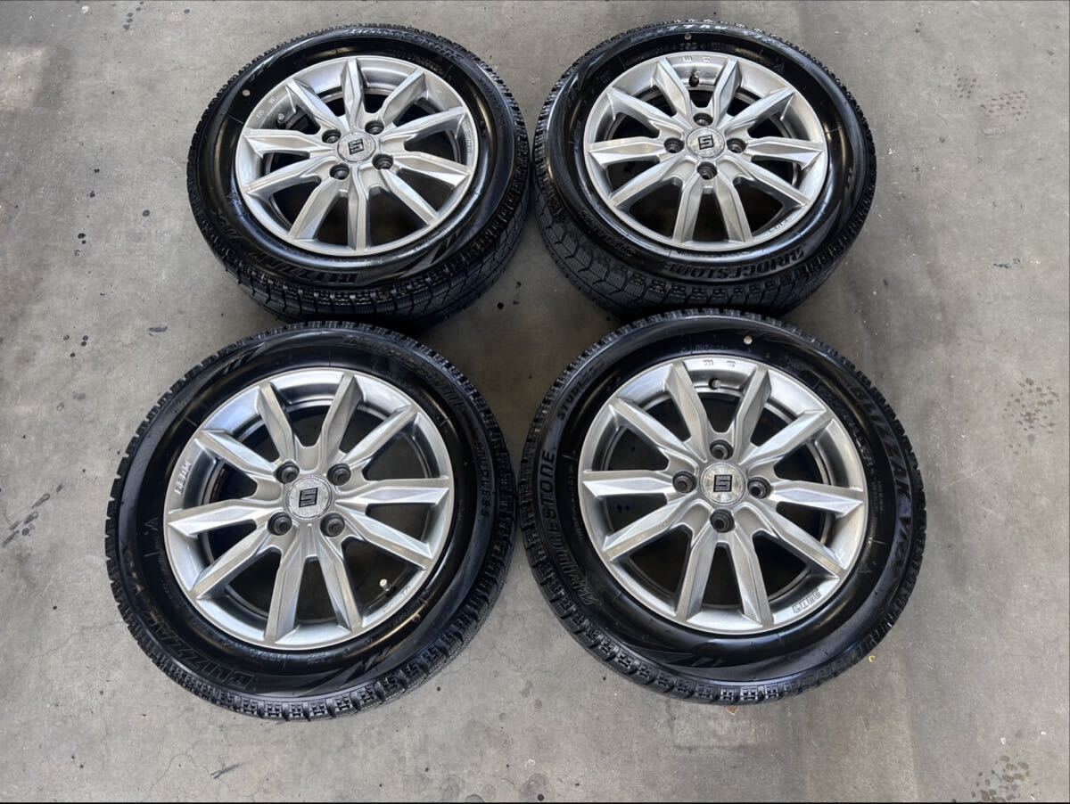 ダイハツ純正14インチアルミホイール+タイヤ付き4本 155/65R14 14x4.5j 