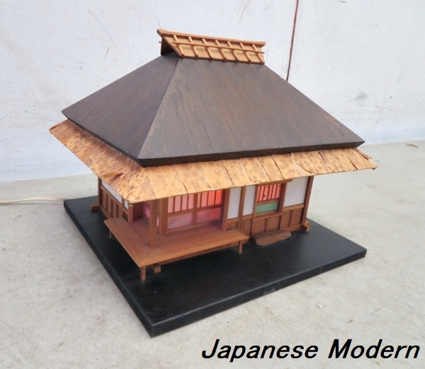 昭和 レトロ 古民家 模型 ジオラマ ミニチュア 藁葺屋根 藁ぶき屋根