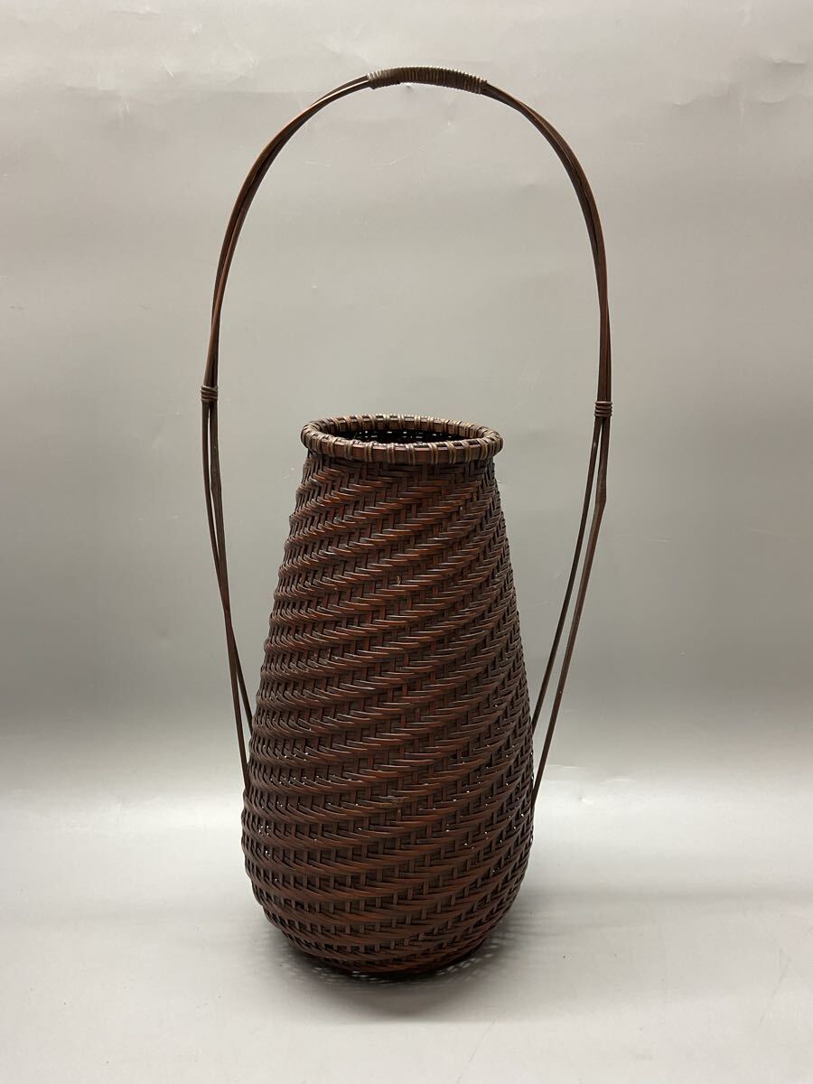 ◇【牡丹籠ぼたんかご】◇花器◇池坊講師出品◇華道◇茶道◇竹器◇竹