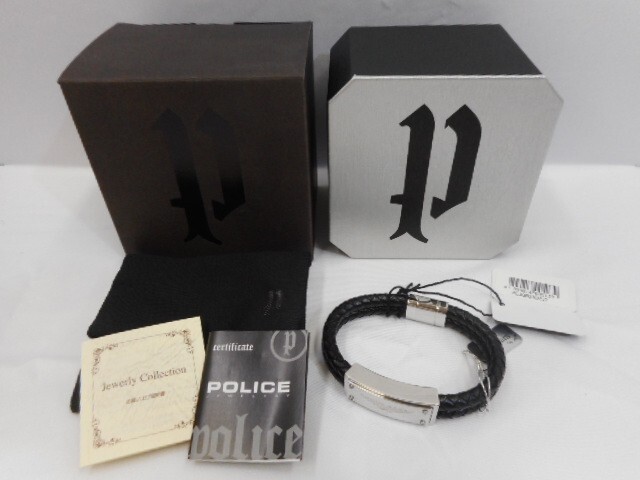 新品】1円～POLICE ブレスレット 市原隼人着用モデル 25135BSS01 (X)の