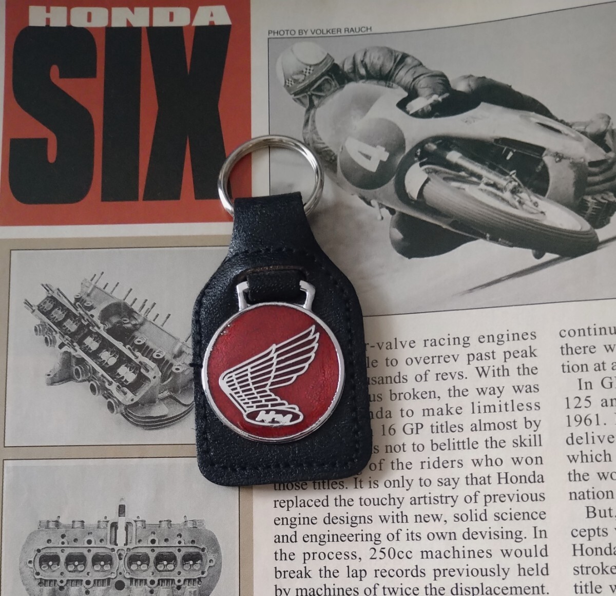 当時物 70s USビンテージ HONDA キーホルダー ホンダ 旧ロゴ レトロ