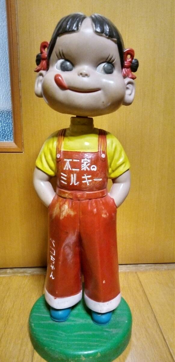 中古】古い セルロイド ペコちゃん人形 不二家 ペコちゃん 首振り人形