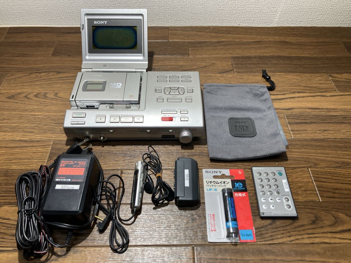○ MDデッキ SONY MDステーション MZS-R5ST ポータブルMDレコーダー MD