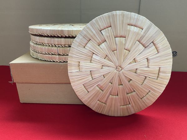 やや傷や汚れあり】CT6 茶道具 円座 5客組 検) 5枚 露地道具 敷物 茶席