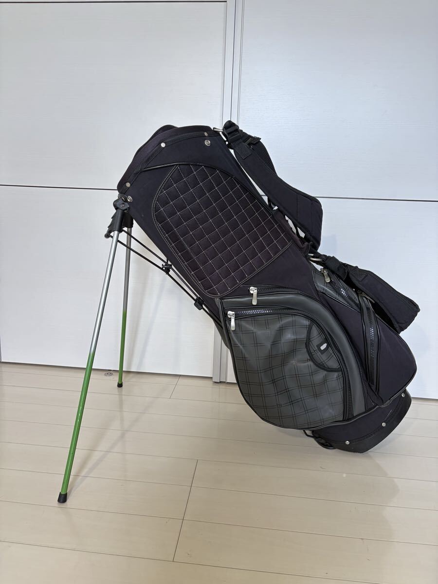 ヒューゴボス◇HUGO BOSS スタンド式キャディバッグ ブラックチェック