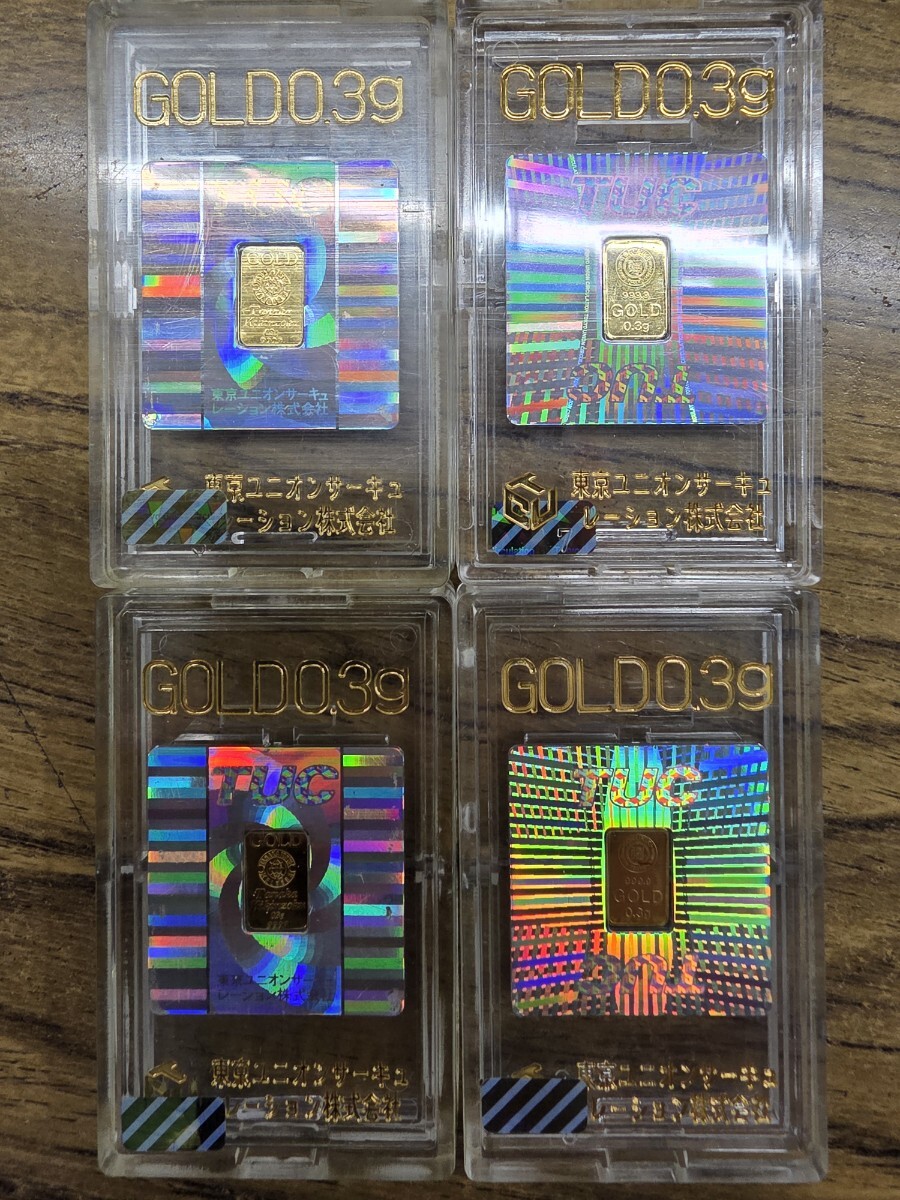 中古】TUC 東京ユニオンサーキュレーション 地金 GOLD 0.3g 金の落札