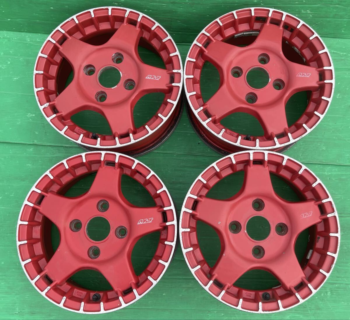 中古】ART ADVAN RALLY TRIAL 4本セット 14インチ 6JJ +38 PCD100 4穴